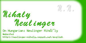 mihaly neulinger business card